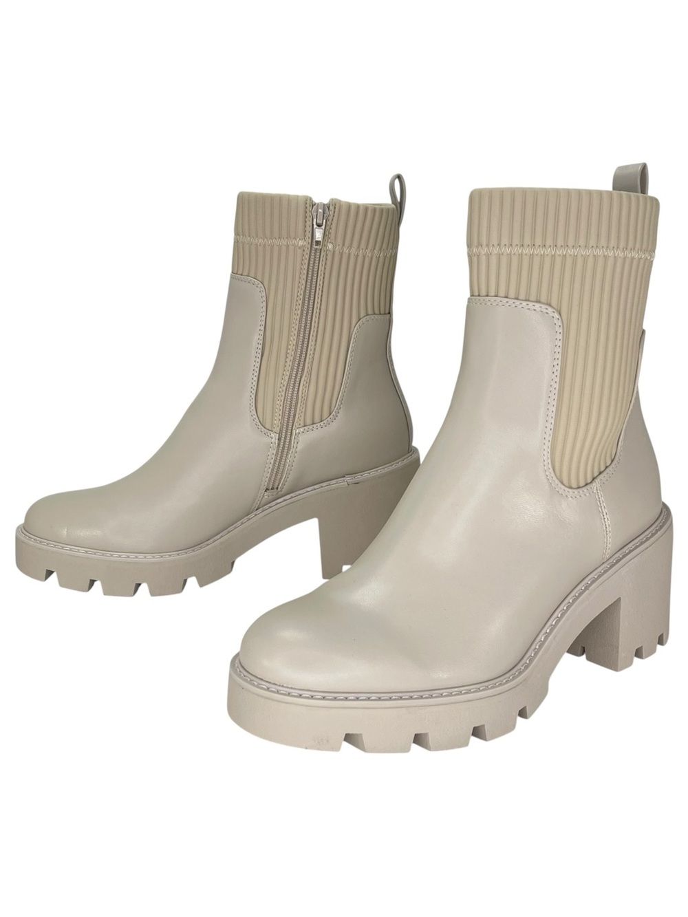 Bar III Versuz Ivory Faux Leather Womens High Too Ankle Boots Size 10M - Picture 9 of 13